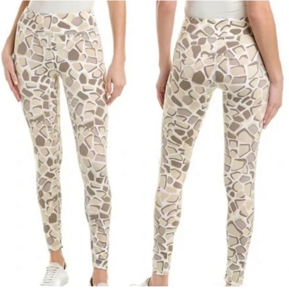 J. McLaughlin Libby Tan Gray Cobblestone Print 28" Legging M